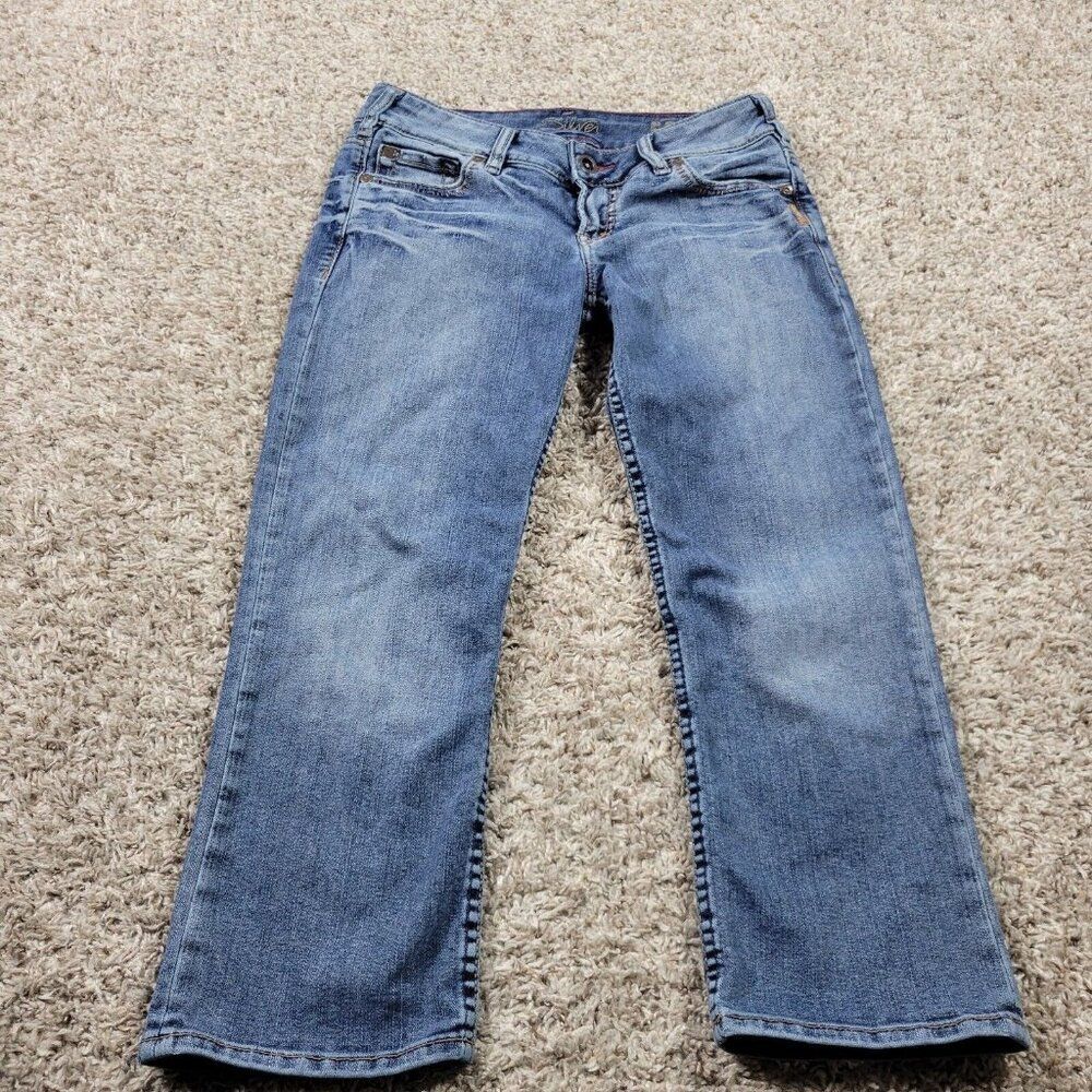 Silver Capri Jeans Women's 27 Sasha Denim Distressed Stretch
